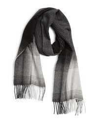 Andrew Stewart Ombre Check Cashmere Scarf