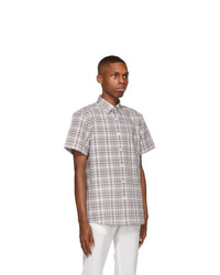 Ermenegildo Zegna Multicolor Check Crepe Short Sleeve Shirt