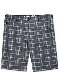 Hurley Davis Flat Front Plaid Shorts