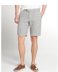 French Connection Grey Check Linen Shorts