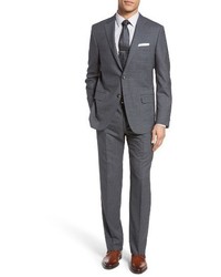 Hickey Freeman Beacon Classic Fit Plaid Wool Suit