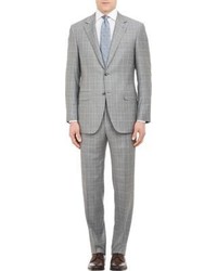 Canali Check Sharkskin Two Button Suit