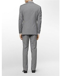 Calvin Klein Classic Fit Grey Plaid Suit