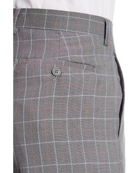 English Laundry Gray Windowpane Plaid Two Button Notch Lapel Suit