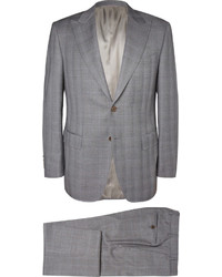 Canali Grey Checked Super 130s Wool Suit