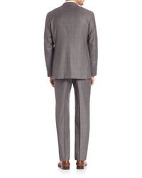 Isaia Grey Plaid Suit