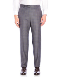 Hickey Freeman Grey Plaid Wool Suit