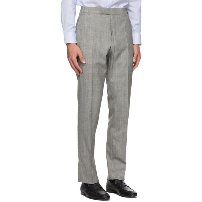 Dunhill Grey Prince Of Wales Check Suit, $1,661 | SSENSE | Lookastic