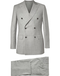 Brioni Grey Prince Of Wales Check Wool Suit