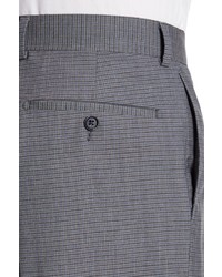 English Laundry Light Grey Plaid Two Button Notch Lapel Wool Suit