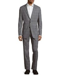 Hickey Freeman Milburn Ii Series T Slim Fit Plaid Wool Suit