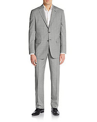 Yves Saint Laurent Regular Fit Glen Plaid Check Wool Suit