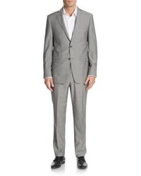 Michael Kors Regular Fit Plaid Wool Suit