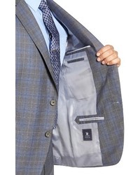 Samuelsohn Classic Fit Plaid Wool Silk Suit