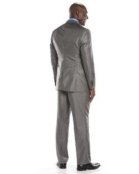 Steve Harvey Classic Fit Gray Plaid Suit Jacket