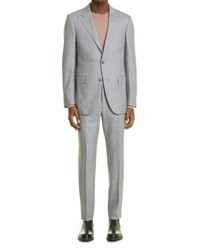 Zegna Trofeo Milano 600 Classic Fit Wool Suit In Silver At Nordstrom