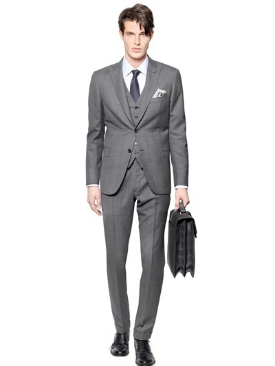 Brioni Bracciano Woolsilk 3 Pieces Check Suit, $6,466 | LUISAVIAROMA ...