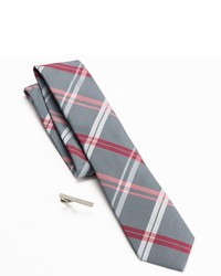Apt. 9 Andros Plaid Skinny Tie Tie Bar Set
