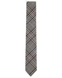 Hugo Boss Tie 6 Cm Slim Wool Plaid Tie One Size Grey