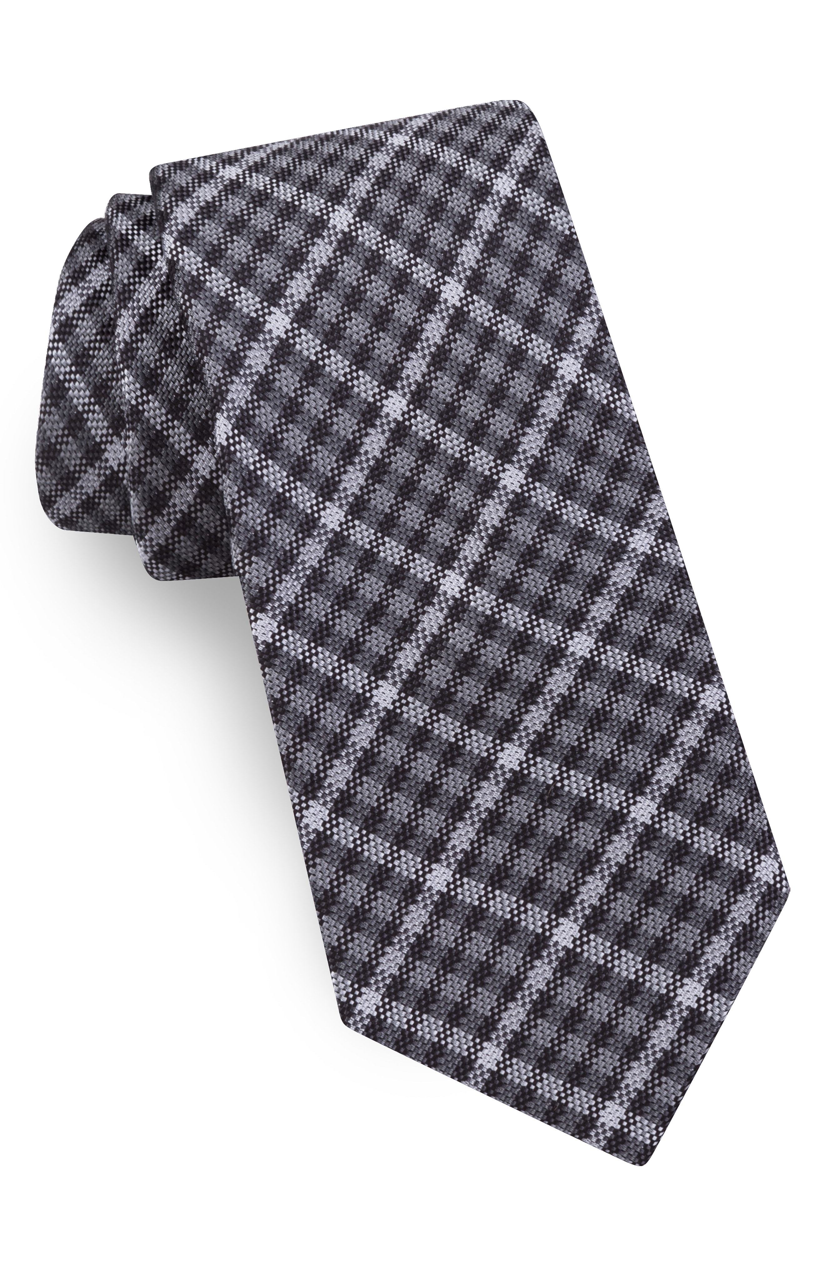 Luxury Damier Quilted Plaid Silk European Style Necktie For Men In