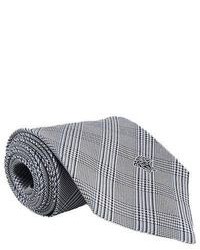 Versace Vhb0895 004 Grey Plaid Woven Silk Tie