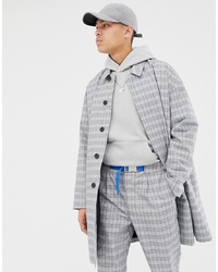 ASOS WHITE Co Ord Trench Coat In Check