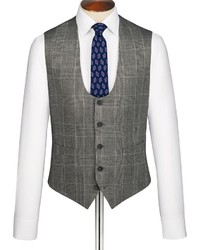 Charles Tyrwhitt Grey Glen Check Slim Fit Suit Vest