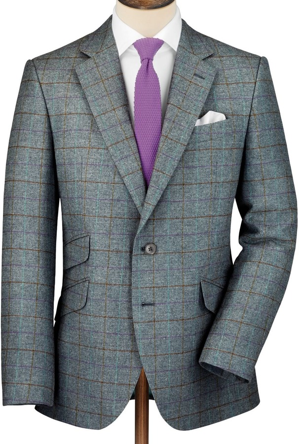 Charles Tyrwhitt Grey Check Summer Tweed Classic Fit Jacket | Where to
