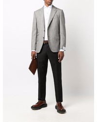 Caruso Check Pattern Wool Blazer