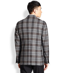 Saks Fifth Avenue Collection Wool Plaid Sportcoat