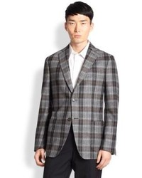 Saks Fifth Avenue Collection Wool Plaid Sportcoat