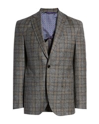 Ted Baker London Karl Slim Fit Windowpane Wool Sport Coat