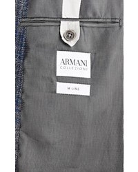 Armani Collezioni Plaid Two Button Sartorial Sportcoat Grey