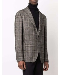 Tagliatore Plaid Wool Blend Tailored Blazer