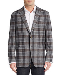 Saks Fifth Avenue Regular Fit Plaid Wool Sportcoat