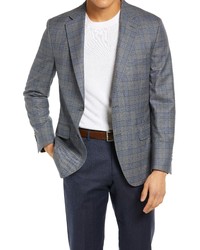 Peter Millar Tailored Fit Plaid Wool Sport Coat In Grey At Nordstrom
