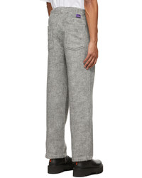 Palm Angels Grey Wool Loose Trousers