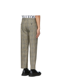 Neil Barrett Beige And Black Check Suiting Trousers
