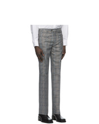 Givenchy Black And Beige Wool Prince Of Wales Trousers