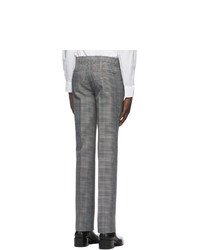 Givenchy Black And Beige Wool Prince Of Wales Trousers