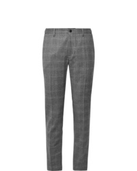 Incotex Tapered Prince Of Wales Checked Virgin Wool Blend Trousers