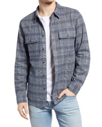 Madewell Perfect Long Sleeve Wool Blend Shirt In Carville Plaid At Nordstrom