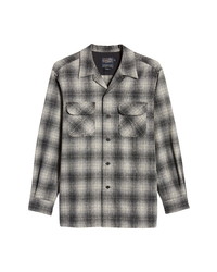 Pendleton Plaid Wool Flannel Button Up Board Shirt