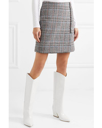 Adam Lippes Wool Tweed Wrap Mini Skirt