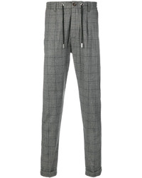 Grey Plaid Wool Pants