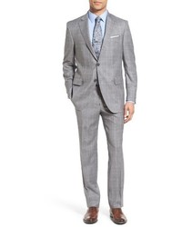 Peter Millar Big Tall Classic Fit Plaid Wool Suit