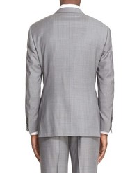 Canali Classic Fit Plaid Wool Suit