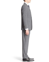 Armani Collezioni G Line Trim Fit Plaid Wool Suit