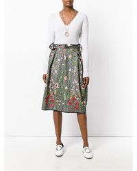 Odeeh Embroidered Baloon Pleated Skirt