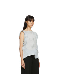 Issey Miyake Grey Dots Stretch Blouse